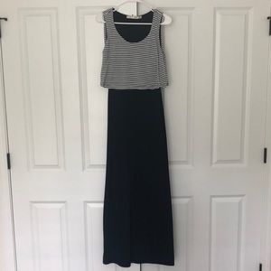 Navy blue maxi dress